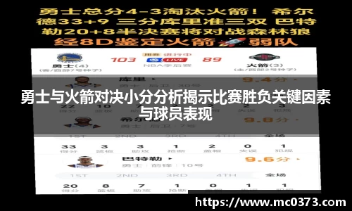 勇士与火箭对决小分分析揭示比赛胜负关键因素与球员表现