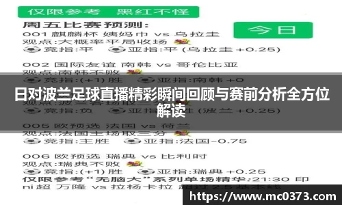 日对波兰足球直播精彩瞬间回顾与赛前分析全方位解读